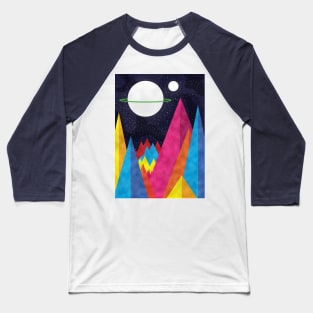 Space Landscape Baseball T-Shirt